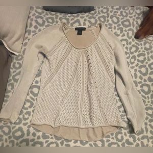 Calvin Klein Jeans Cream Sweater - Size: Medium